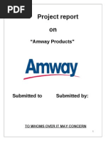 amway project pdf customer satisfaction towards amway products